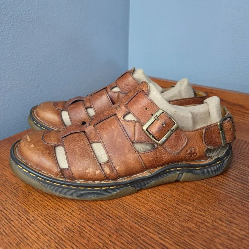 Dr. Martens Brown Leather Fisherman Sandals
